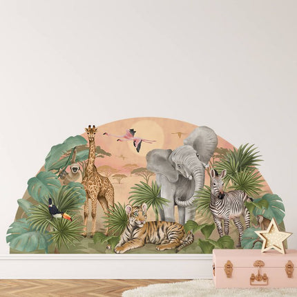 Safari muursticker 161cm/79cm