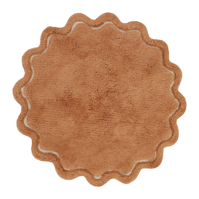 SWEET APRIL TOFFEE wasbaar katoenen kindertapijt: D 110 cm