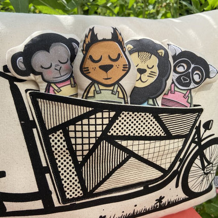 Interactief kussen bakfiets