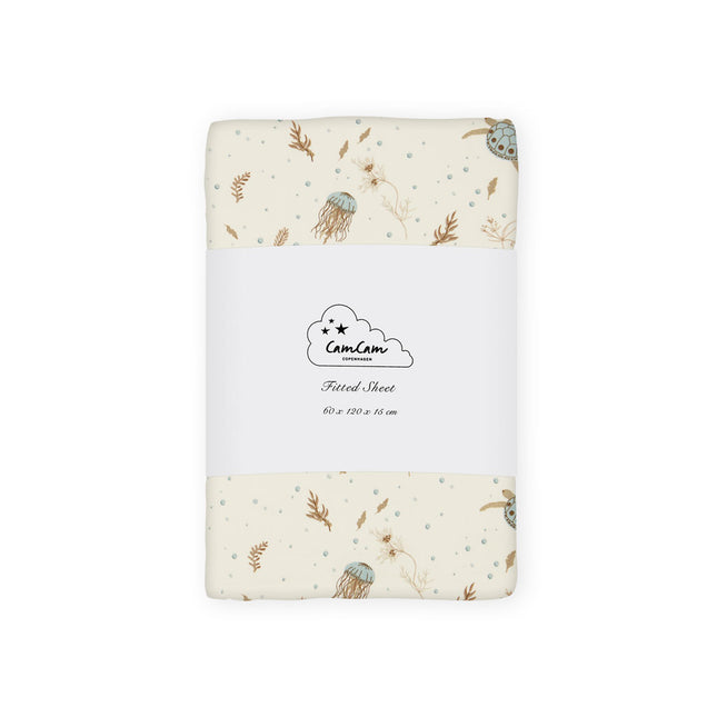 Hoeslaken 60x120 met zee print