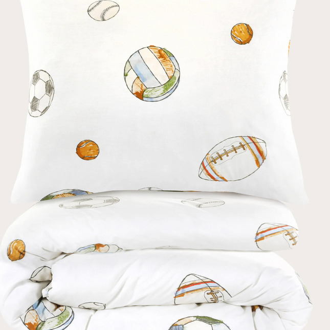 Voetbal dekbedovertrek 1 persoons (140x200 cm)