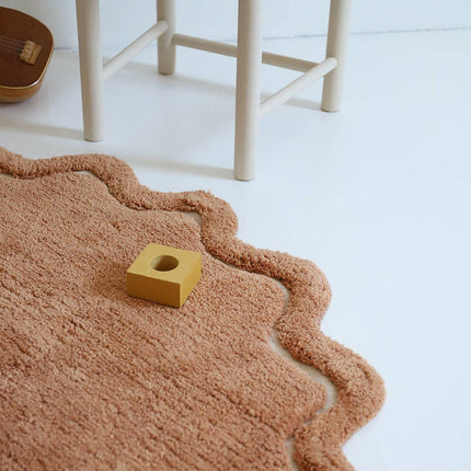 SWEET APRIL TOFFEE wasbaar katoenen kindertapijt: D 110 cm