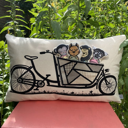 Interactief kussen bakfiets
