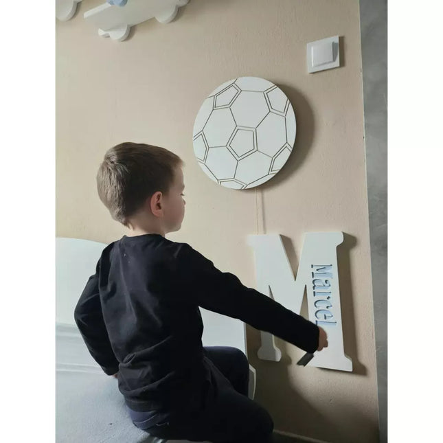 Voetbal wandlamp - Werkt op batterijen